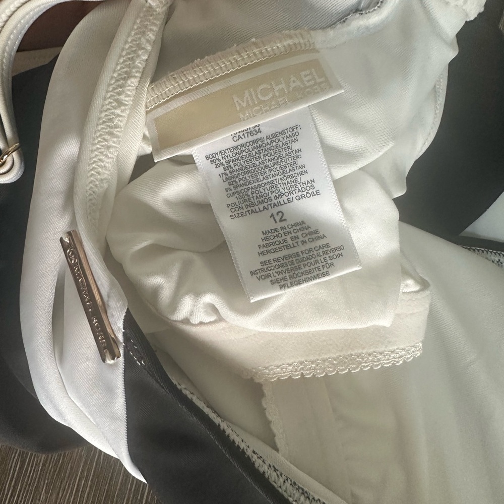 MICHAEL Michael Kors Black and White One Piece Swimsuit - Picture 5 of 7
